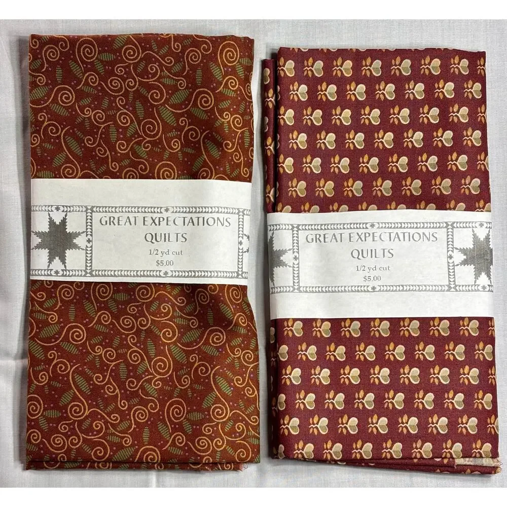 Vintage Great Expectations Fabric Lot 17 Coordinating Half Yard Cuts 8.5 Yards